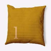 Jednostavno Daisy 26 26 Moderni monogram ukrasni jastuk za bacanje, jesensko zlato