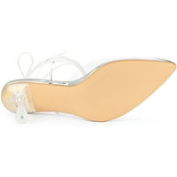 Jedinstveni prijedlozi ženske sandale s prozirnom potpeticom s vezicama i remenima na Stiletto