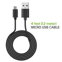 Cellet Brzo punjenje 2.4Amp Izlazni dvostruki USB punjač automobila s dugim 4ft mikro USB kabelom za ZTE AVID 4, Trio, ZFIVE 2, sila