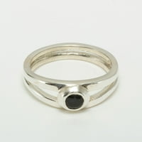 Ženski prsten od srebra od srebra od prirodnog Safira-veličina 9,75