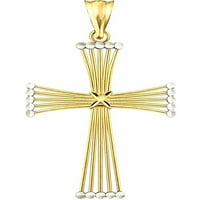 Privjesak s dijamantnim križem u obliku križa u 10K zlatu s više poluga