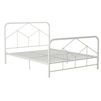 Metalni krevet u boji, okvir kreveta veličine mumbo-mumbo, bijeli