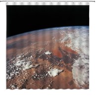 Planet zavjese za tuširanje Zemlja zvjezdano nebo svemir 3-inčni ispis Kućni dekor za kupaonicu Vodootporna poliesterska zavjesa