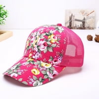 Šeširi za zaštitu od sunca za žene, viziri za žene, Ženska bejzbolska kapa s cvjetnim printom, bejzbolske kape, vruće ružičasta bejzbolska