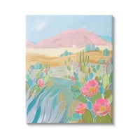 Stupell pustinjski kanjon svijetle biljke Kaktusa galerija pejzažnih slika omotano platno ispis zidne umjetnosti