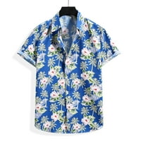 havajske košulje za muškarce, ljetna majica Na plaži s printom, široke košulje kratkih rukava, košulja za kuglanje na kopčanje, top