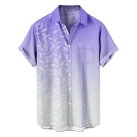 Muški vrhovi kratkih rukava s reverom, Plus size bluze s džepovima, ljetne Ležerne košulje uklopljenog kroja