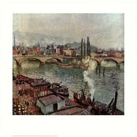 Kameni most, Rouen, Camille Pissarro umjetnički tisak plakata Camille Pissarro