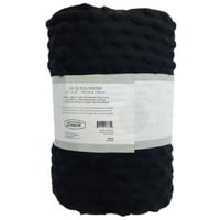 Shason Textile 60 1. YD poliesterska runa od solidne tkanine za zanatsku tkaninu, crno