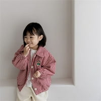 Dječački karirani kaput s dugim rukavima za djevojčice ljetni jesenski kaput gornja odjeća za djecu od 3 godine