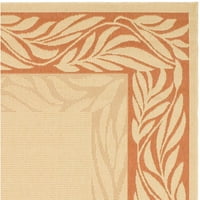 Tradicionalni cvjetni tepih za unutarnju i vanjsku upotrebu, 8 '11', prirodna Terakota