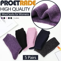 Vunene čarape za žene zimske tople debele planinarske termo čizme za žene, udobne ženske radne čarape za pakiranje