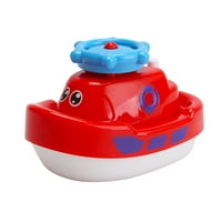 Igračka za kupanje Dvostruki brod za raspršivanje vode, automatski indukcijski mlazni brod, plutajuća igračka za kupanje, crvena