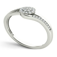 1 8-karatni dijamant od bijelog zlata 10-karatni modni dijamantni prsten