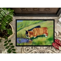 Carolines Treasures 7292MAT Tepih za kuće ili ulice Corgi 18x27, 27L 18W, višebojne