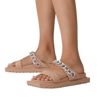 Sandale Ležerne ljetne ženske prozračne dnevne cipele s debelim potplatom ženske sandale u bež boji