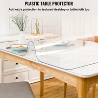 Plastična podloga za stol Debeli kristalno čisti zaštitni poklopac stola pravokutni PVC stolnjak
