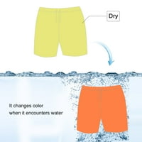 Muške kupaće gaće s promjenom boje, brzo sušeće sportske kratke hlače za dječake, kupaće gaće s promjenom boje na ljetnim temperaturama