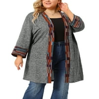 Jedinstvene ponude juniora, plus size Open Front Kimono boho midi kardigan