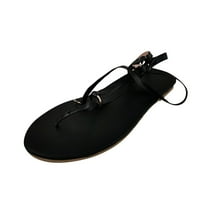 OAVQHLG3B/ ženske proljeće-ljeto sandale ravnim cipelama sa remenom na щиколотке, plaže sandale, casual cipele