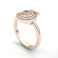 Autentični dijamant okruglog reza od 1,5 karata 10 karatni zaručnički prsten za godišnjicu od punog ružičastog, bijelog ili žutog
