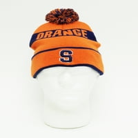 Pleteni šešir s narančastim Pom Pom-om