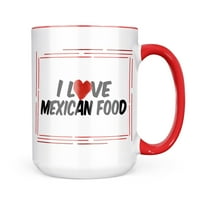 Neonblond šalica volim meksičku hranu poklon za ljubitelje kave i čaja