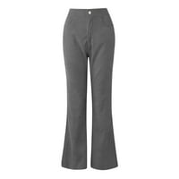 2. ženske hlače Na vezanje, radne casual ženske samtne hlače s prevelikom veličinom, elastične elastične hlače u struku, ženske hlače