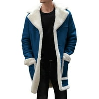 Muške jakne a-list, kardigan kaput, jednobojni kaput na kopčanje, jakne, vuneni topli kaput dugih rukava, kaput s ovratnikom