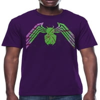 Marvel Venom Green obris i pauk logotip muške i velike muške grafičke majice