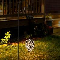 Razveseli nas viseća solarna svjetla solarna svjetiljka LED vrtna svjetla Metalna svjetiljka vodootporna za vanjski viseći dekor