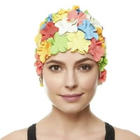Beemo cvjetna kapica za plivanje latica za žene - retro stil vintage kapu za kupanje kapu za plivanje dugu i kratku kosu
