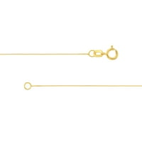 14K žuti zlato Ženska ogrlica od 20 BO lančane ogrlice s oznakom kvalitete i opružnog prstena