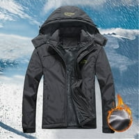 Muški zimski kaput, sportske tople jakne otporne na vjetar, vanjski kardigan s patentnim zatvaračem, jednobojna jakna s kapuljačom