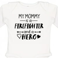 Originalni poklon moja mama je vatrogasac i heroj Bodi s dugim rukavima za dječaka ili djevojčicu