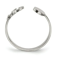 Podesivi sidreni prsten od poliranog nehrđajućeg čelika Veličina: 7; za odrasle i tinejdžere; za žene i muškarce