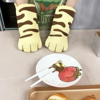 Novobey 3D Slatka crtani ljubimci Mačka šapa, duge rukavice za pećnicu, toplinski нескользящие rukavice za mikrovalnu, pamuk izolacijske