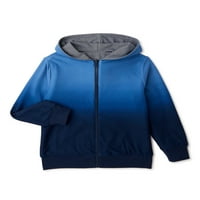 Wonder Nation Boys Full Zip reverzibilni hoodie, veličine 4- & Husky