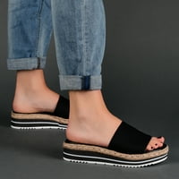 Tvrtka Brinli. Ženske sandale od espadrile od klinaste pjene u number-u