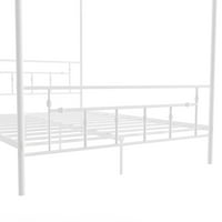 Krevet s platformom s uzglavljem, krevet s platformom s metalnim baldahinom za spavaću sobu, namještaj za spavaću sobu s metalnim