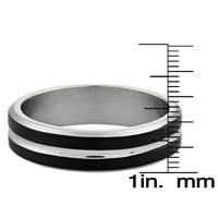 Obalni nakit dva tona prugastog prstena od nehrđajućeg čelika