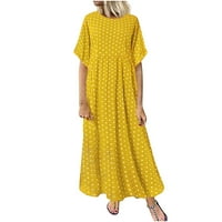 Ženska Havajska cvjetna haljina s cvjetnim printom za žene, ljetna odjeća za žene, Ženska Maksi haljina kratkih rukava, lepršava