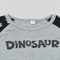 Komplet kratkih hlača za dječake, Majice s kratkim rukavima s Dino printom + kratke hlače, dva kompleta odjeće