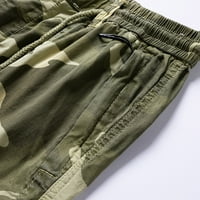 Muška ljetna maskirna ležerna odjeća Na otvorenom s džepovima, kopčanjem na gumb, vezicama, sportskim kratkim hlačama, hlačama, muškom