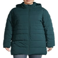 Swiss Tech Women's Plus veličine srednje dužine jakne s kapuljačom