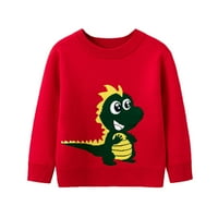 Dječje dukserice za dječake i djevojčice, džemper s printom malog dinosaura iz crtića, topli kaput s dugim rukavima za dječake