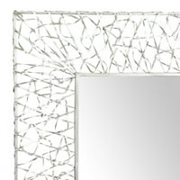 Zidno ogledalo od 33 43 sa srebrnom vrpcom