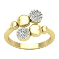 Prsten od žutog zlata od 10 karata s dijamantom veličine 9,5