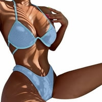 Ženska kupaća odjeća jednobojni kupaći kostimi dvodijelni kupaći kostim s čeličnom potporom Bikini odjeća za plažu odjeća za plažu