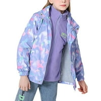 Jesensko-zimska odjeća za djevojke iz Achandera, izolirana jakna tri u jednom, Odvojivi kišni kaput, planinarska jakna, izolirana